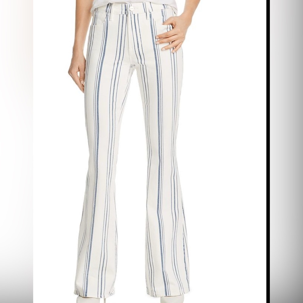 Striped Flare Pants Le High Flare